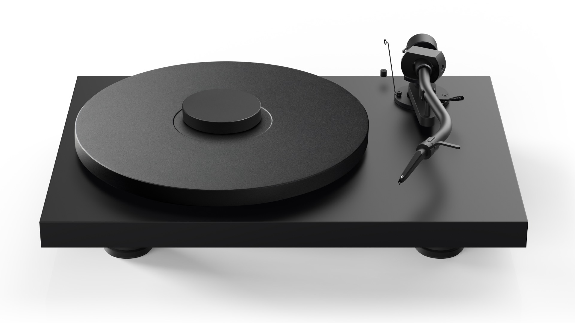 Pro-Ject Debut S equipped with an S tonearm in black finish. (Image Credit: Pro-Ject)